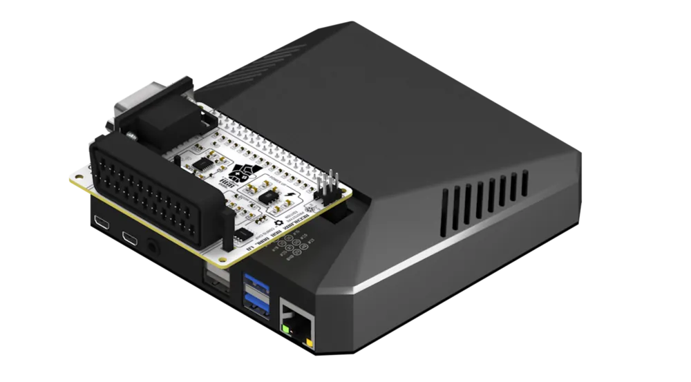 The board on an Argon One case, the other way round