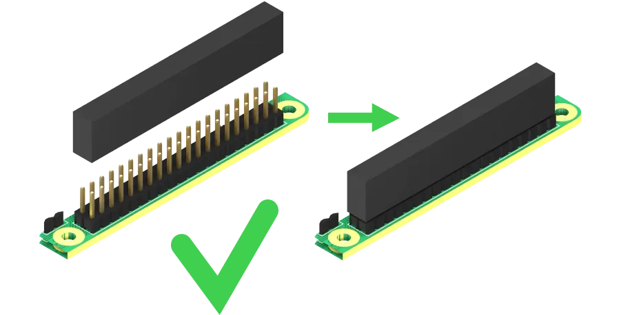 The board on all 40 pins: right