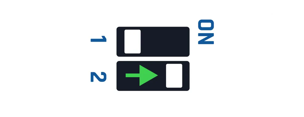 The second DIP switch moved to 31 kHz