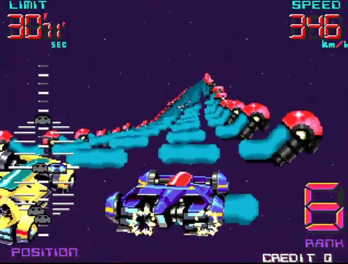 Vertexer, arcade racing game cancelled by Taito, resurfaces in video