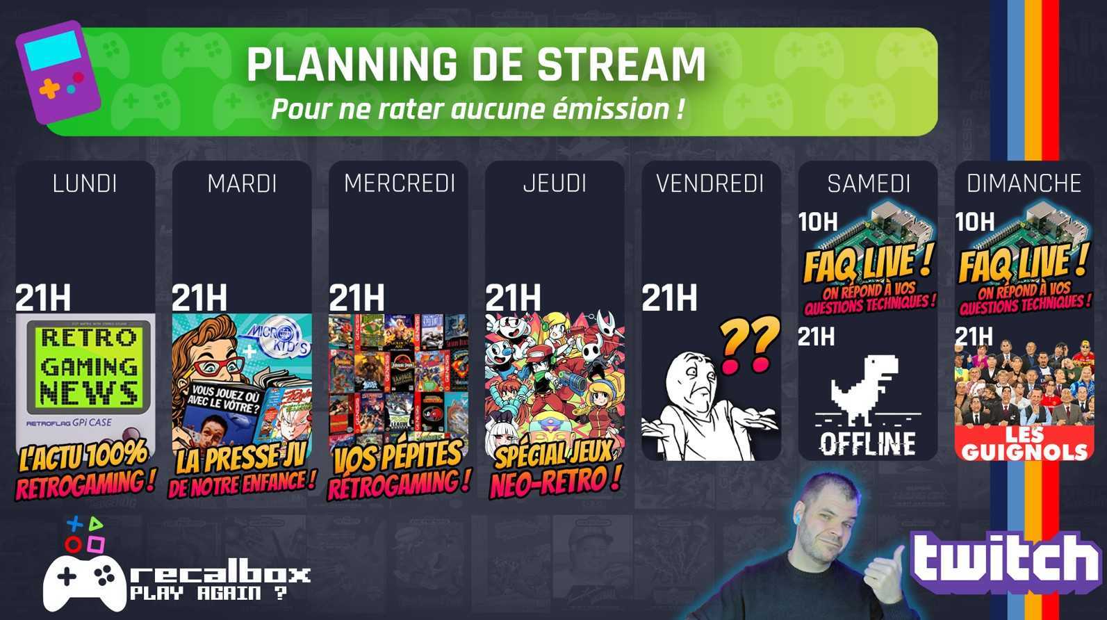 The Retrogaming News and Recalbox live streams are back on Twitch!