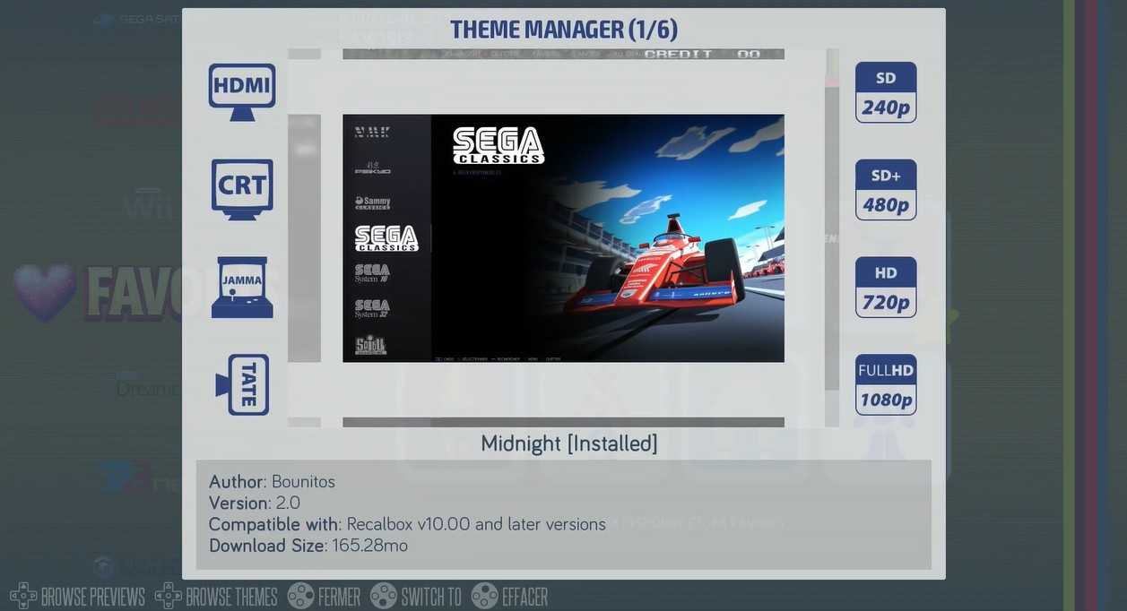 The Theme Manager arrives on Recalbox