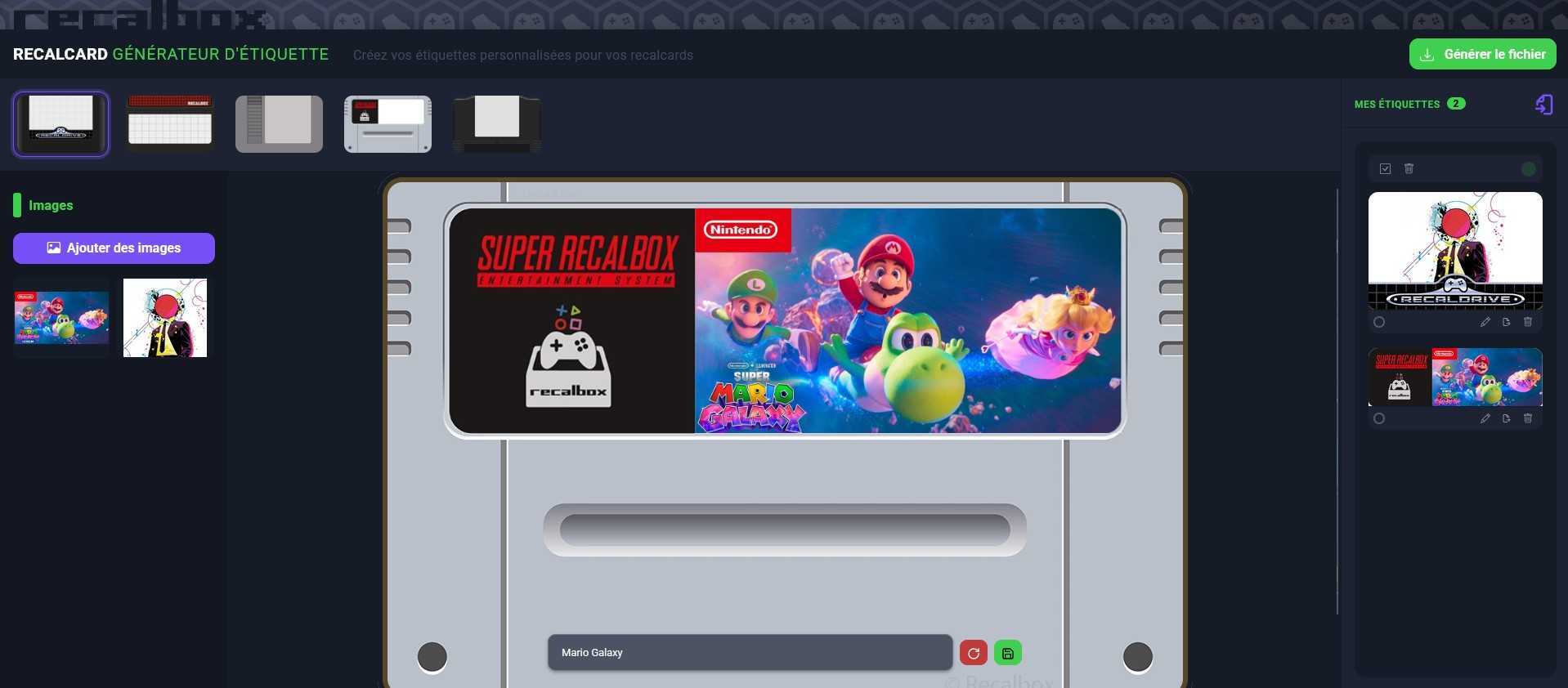 RecalCards Generator V2 : l'outil de création d'étiquettes évolue
